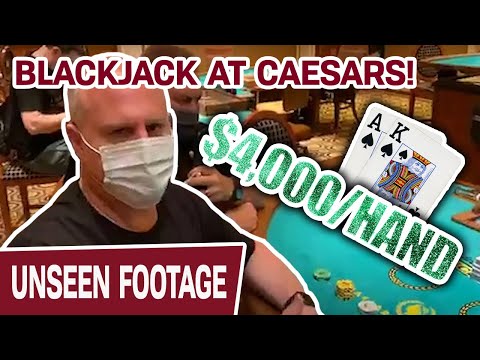 🃏 1st TIME EVER BLACKJACK at Caesars! 🃏 Up to $4,000 Per Hand – INSANITY
