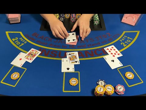 Blackjack | $25,000 Buy In | AMAZING HIGH ROLLER WIN! Extremely Lucky Double Blackjack!