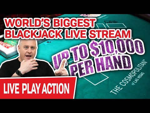 🔴 WORLD’S BIGGEST BLACKJACK LIVE STREAM 🃏 Up to $10,000 Per Hand LIVE In Vegas!!!